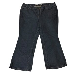 Y2K Lane Bryant Distinctly Boot Petite Dark Wash‎ Denim Jeans Size 24W 45x28